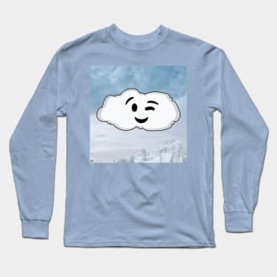 Fantasy White Cloud Wink His Eye Long Sleeve T-Shirt